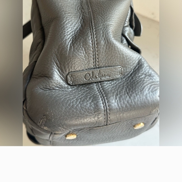 Cole Haan Woven Gray Leather Tote - Picture 9 of 13